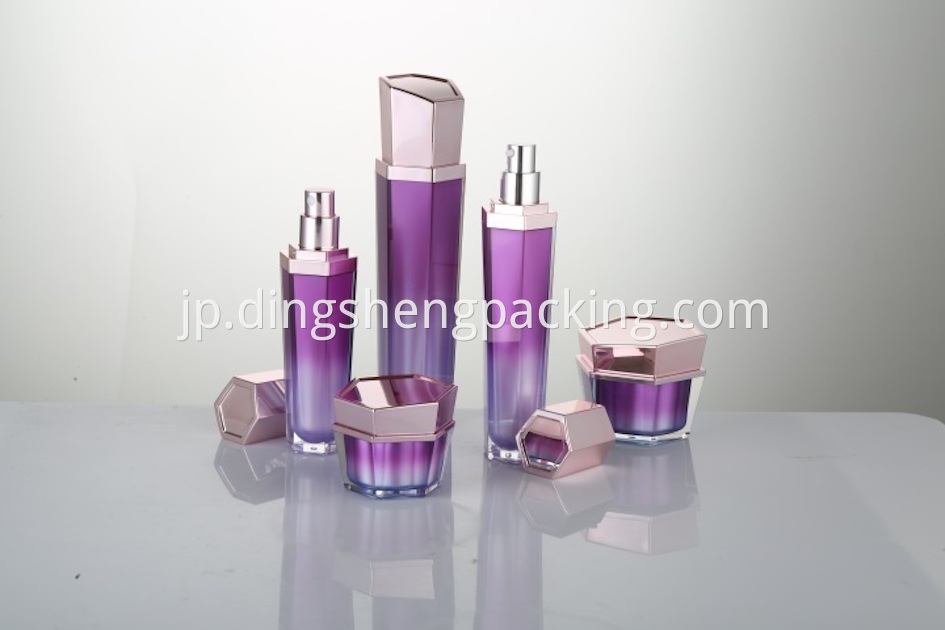 Customized Hexagon Acrylic Cosmetic Bottle